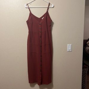Sky and sparrow dress rust orange color